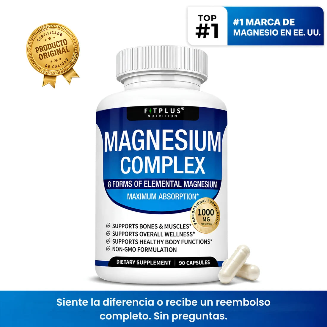 Magnesio Total 8 en 1™ Fórmula de Alta Absorción (90 Cap.)