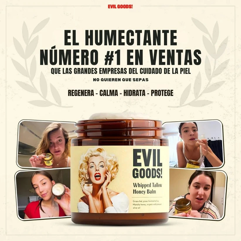 Evil Goods® Crema de Sebo de Res - Repara, Nutre y Protege