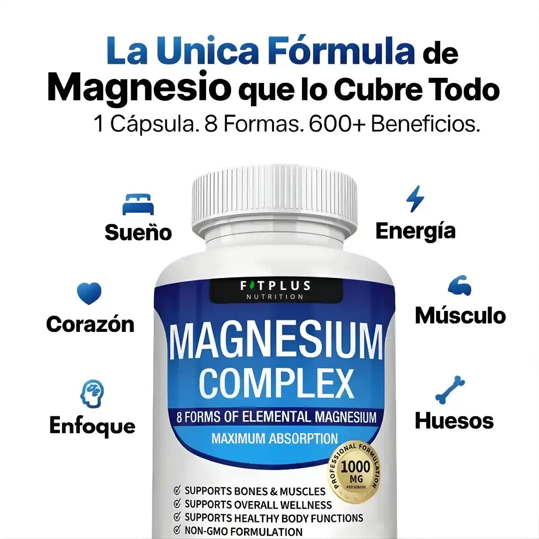 Magnesio Total 8 en 1™ Fórmula de Alta Absorción (90 Cap.)