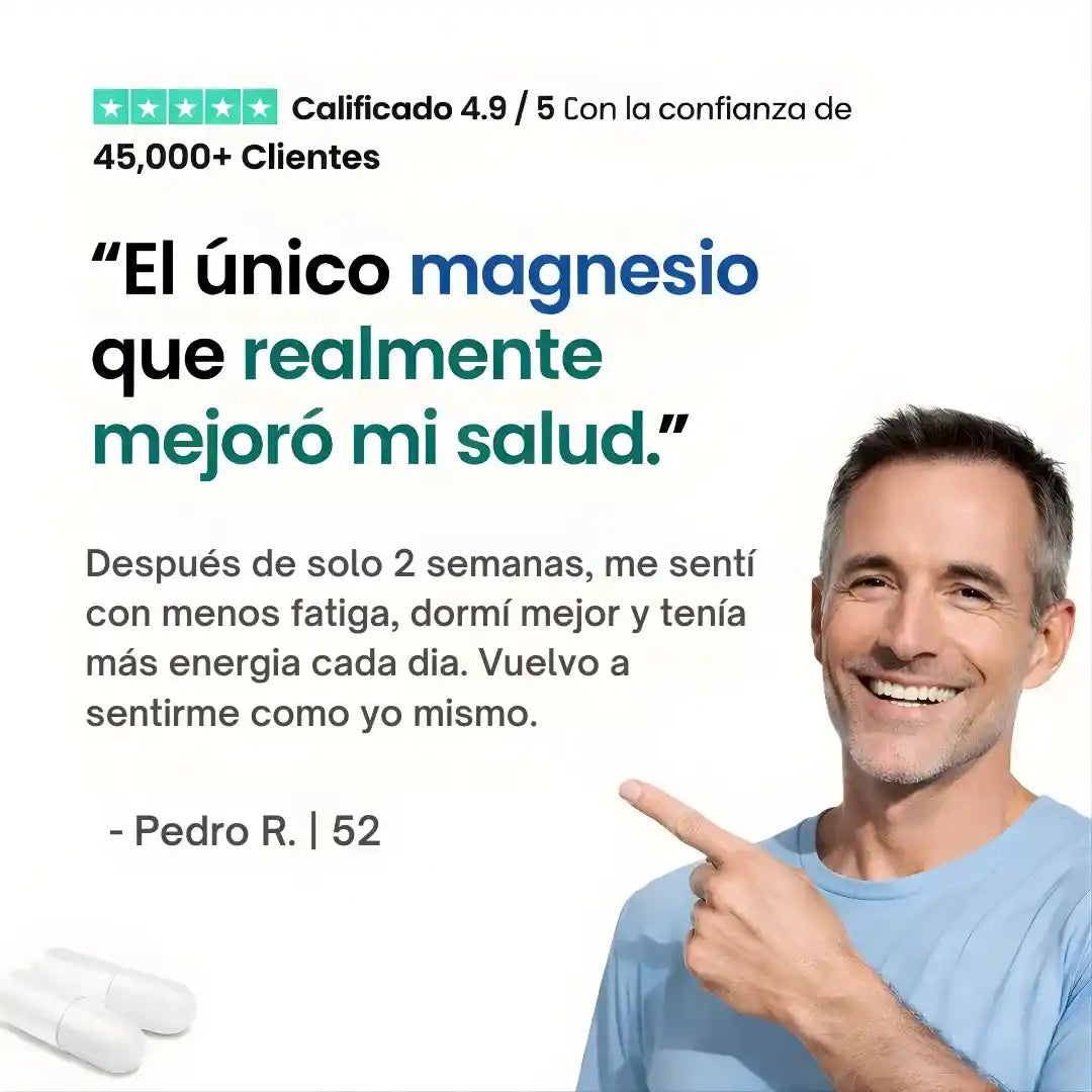 Magnesio Total 8 en 1™ Fórmula de Alta Absorción (90 Cap.)