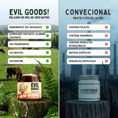 Evil Goods® Crema de Sebo de Res - Repara, Nutre y Protege